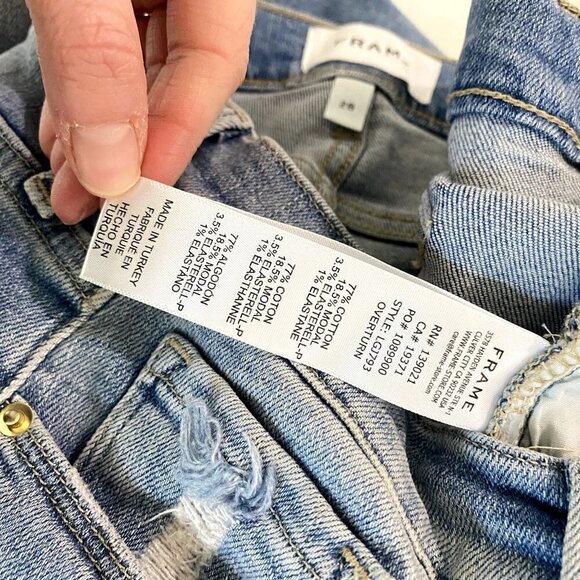 Frame Le Garcon Overturn Light Wash Jeans 28 - Picture 10 of 11